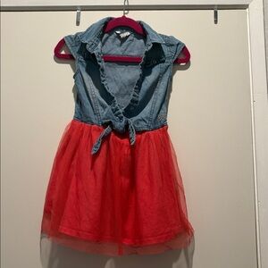Guess Denim and coral Tulle Dress
